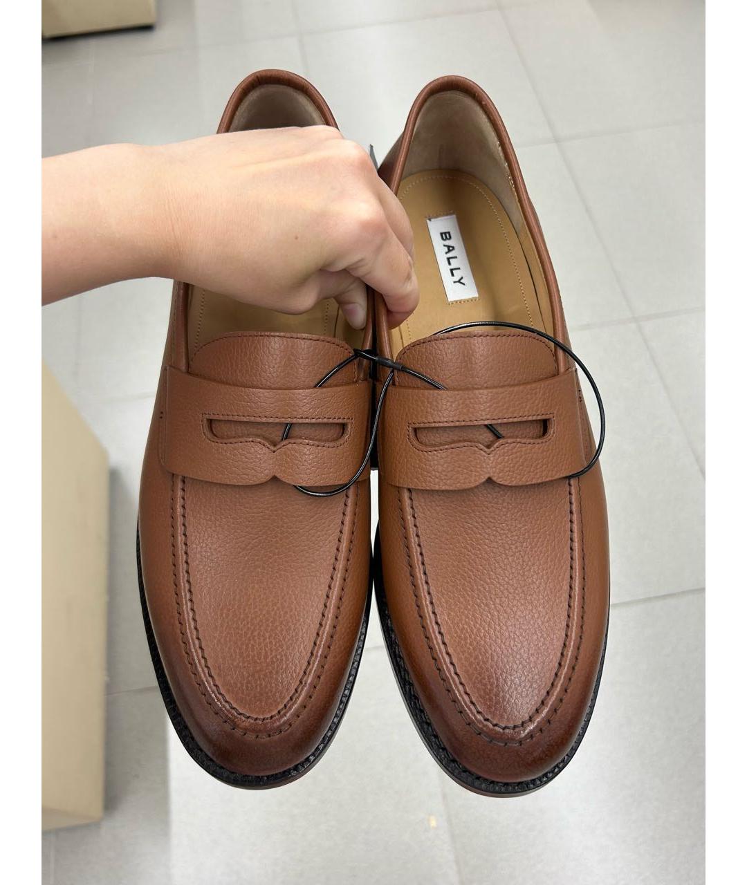 BALLY Коричневые кожаные лоферы, фото 3