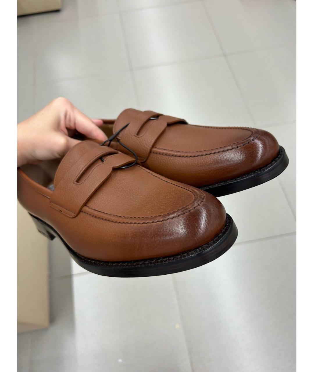 BALLY Коричневые кожаные лоферы, фото 2