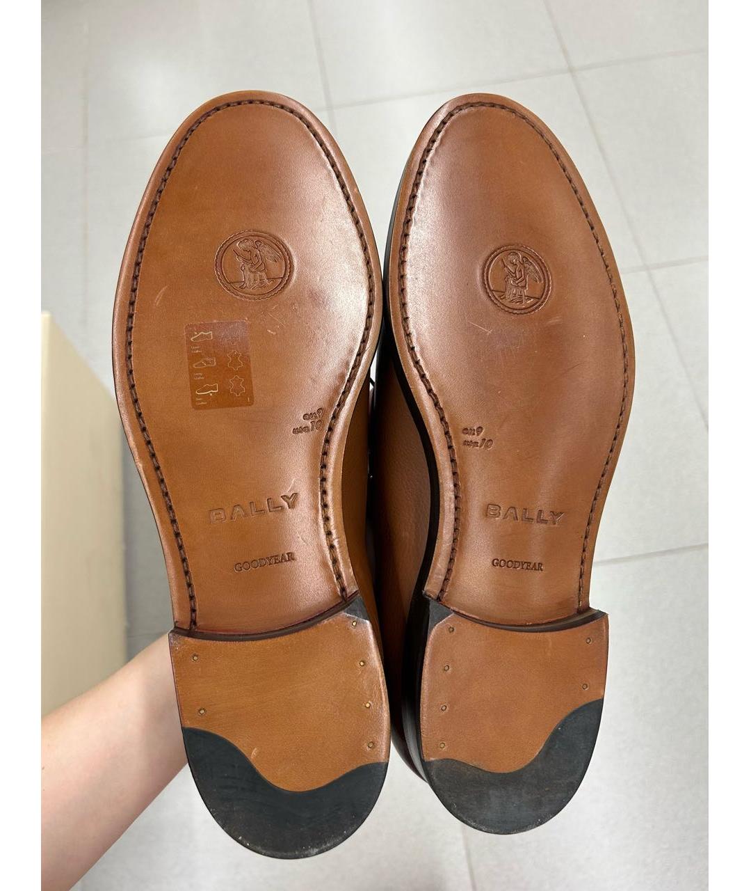 BALLY Коричневые кожаные лоферы, фото 4