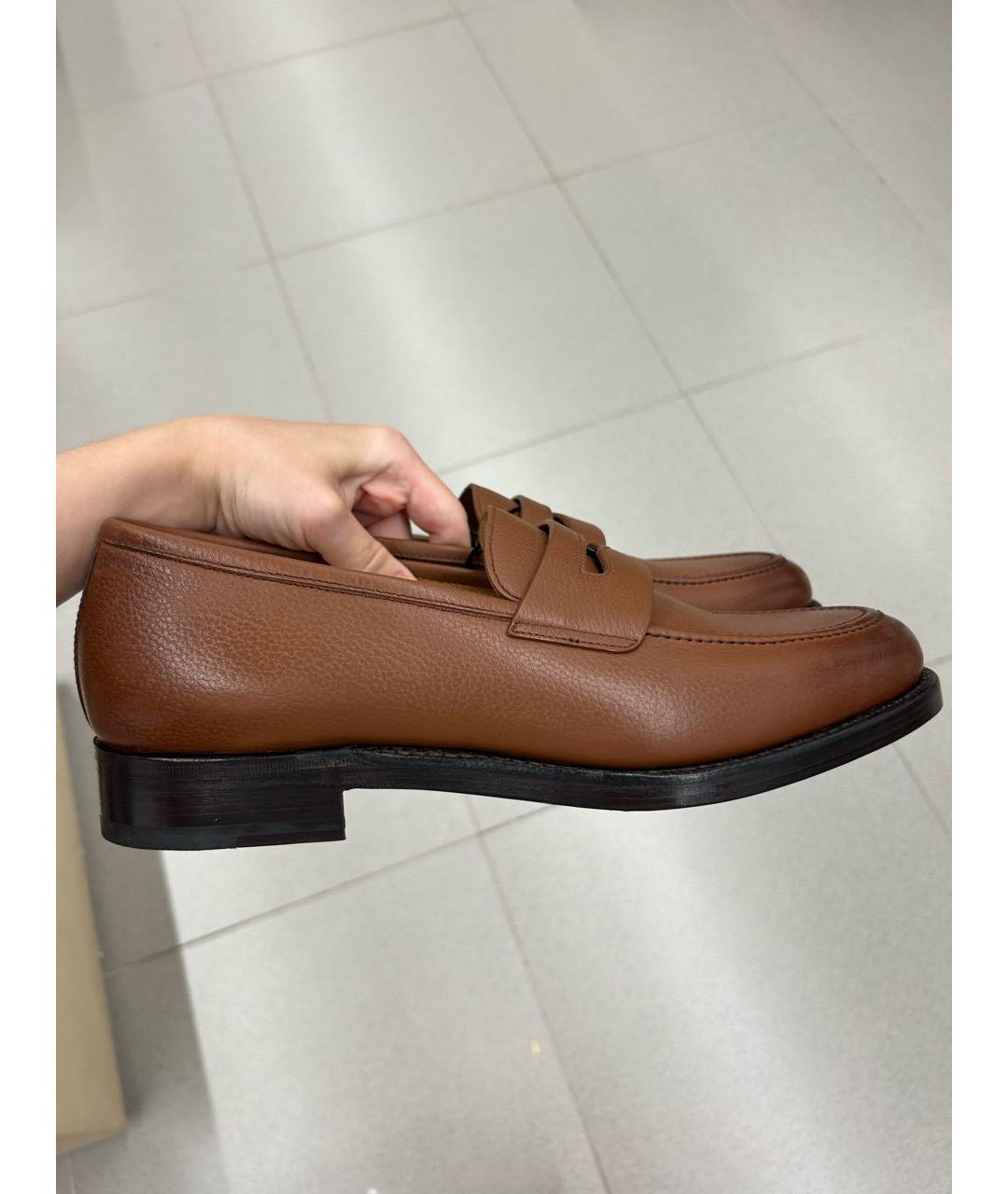BALLY Коричневые кожаные лоферы, фото 6