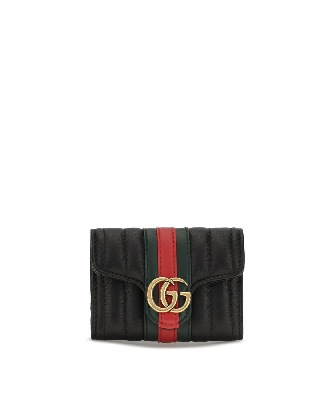 GUCCI Черный кожаный кошелек, фото 1