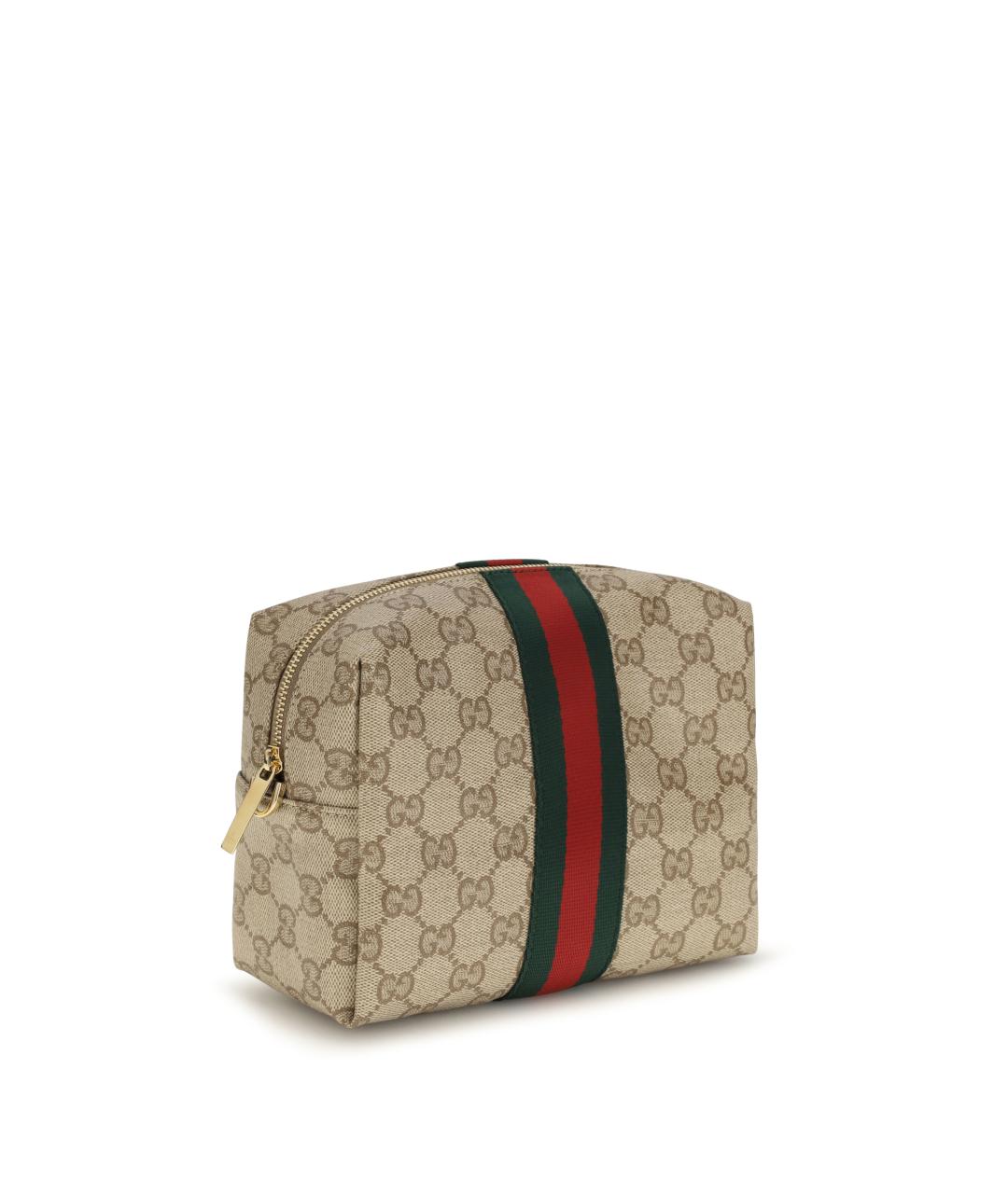 GUCCI Бежевая сумка через плечо из канвы, фото 2