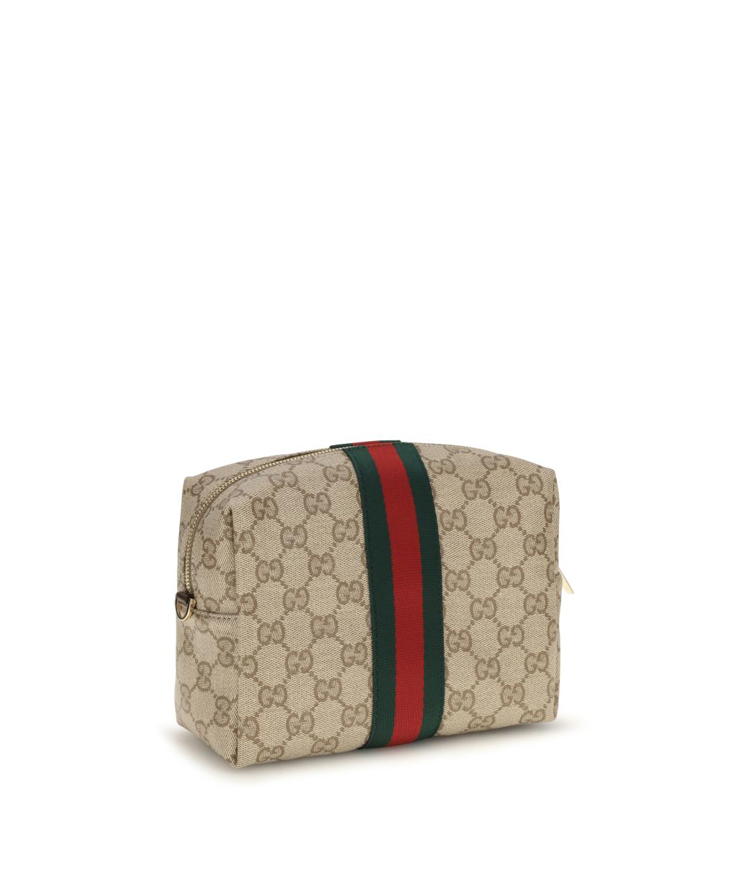 GUCCI Бежевая сумка через плечо из канвы, фото 3