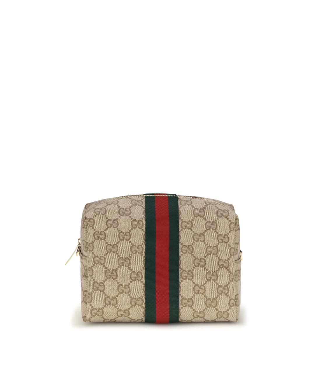 GUCCI Бежевая сумка через плечо из канвы, фото 1