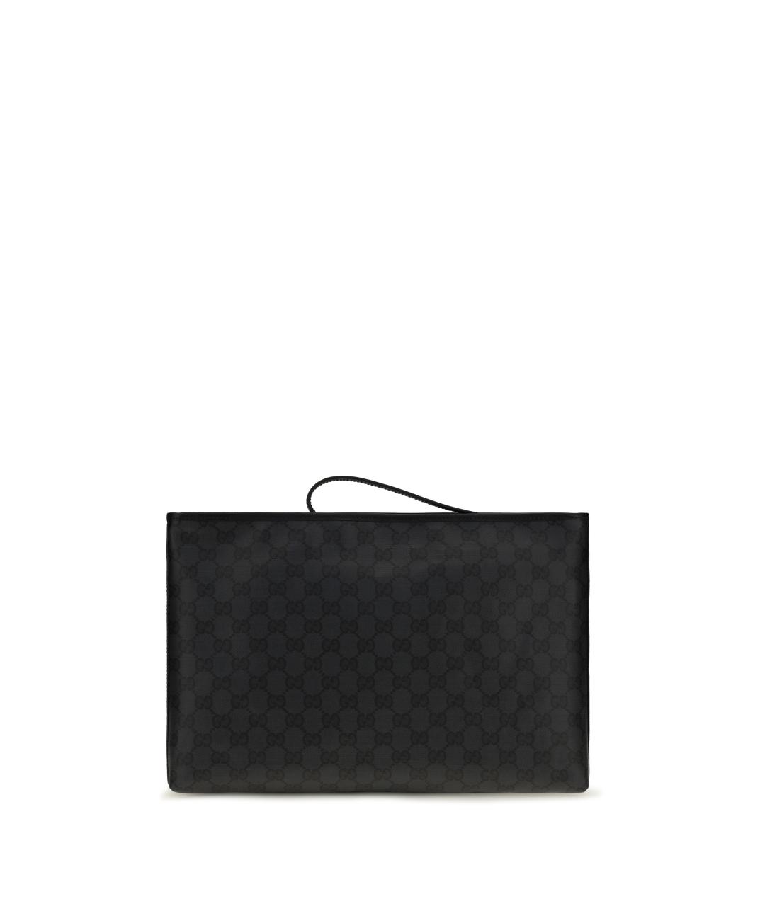 GUCCI Черная папка для документов из канвы, фото 2