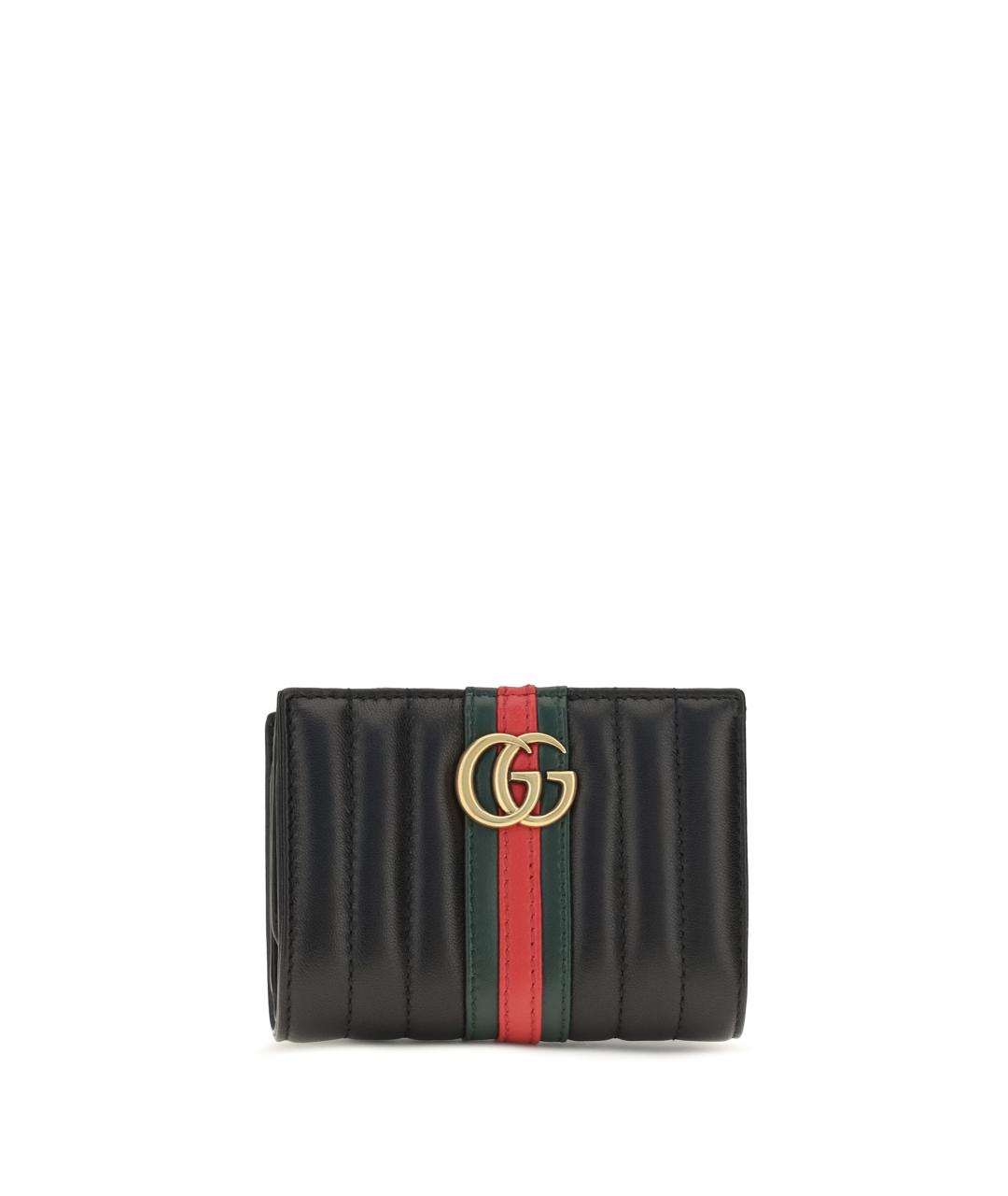 GUCCI Черный кожаный кошелек, фото 1