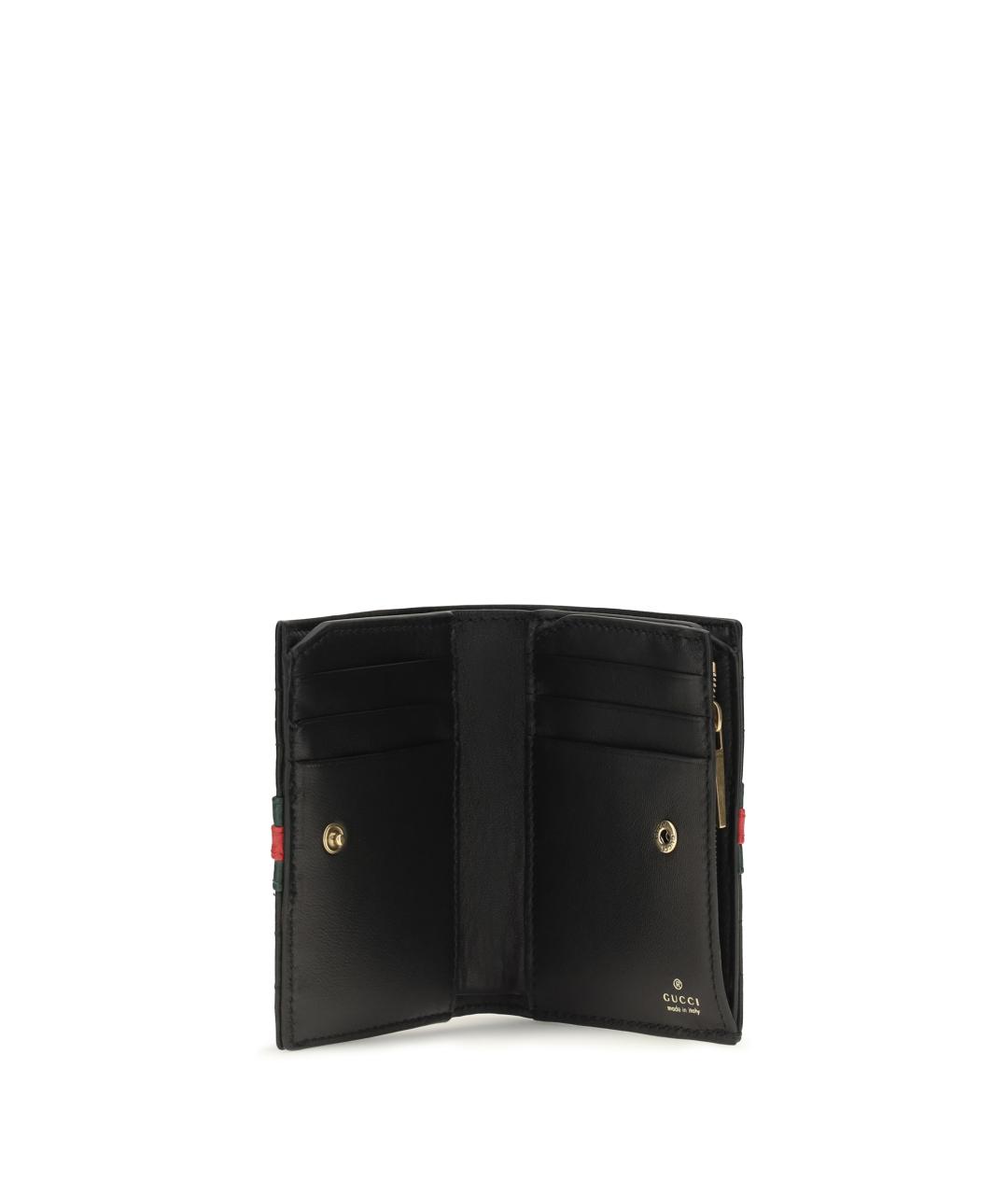 GUCCI Черный кожаный кошелек, фото 3