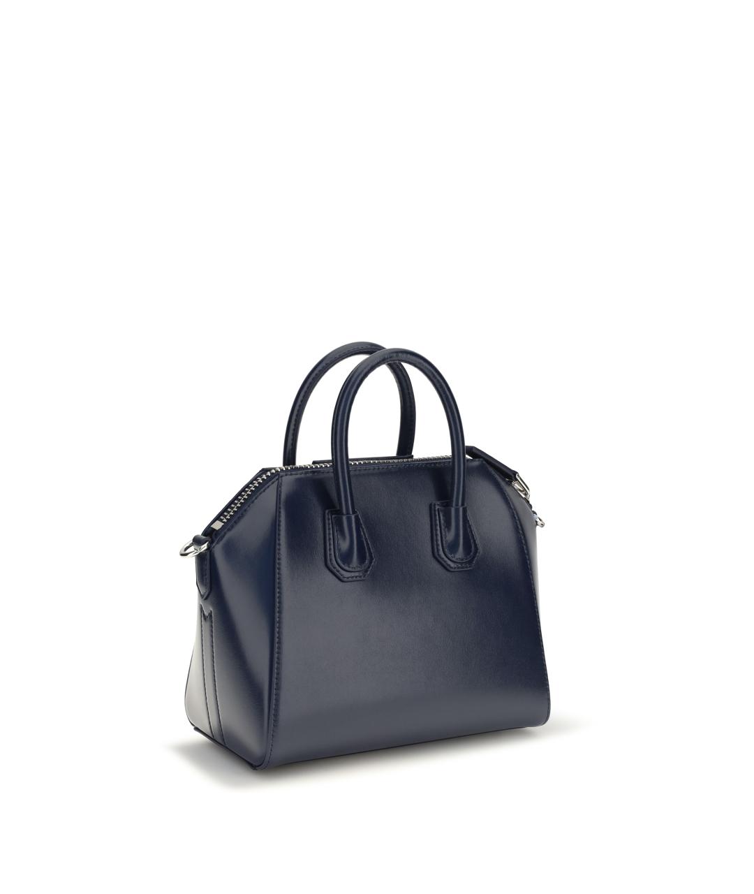 GIVENCHY Синяя кожаная сумка тоут, фото 3