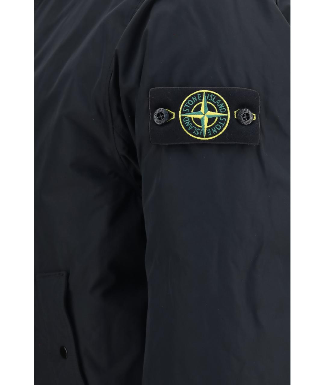 STONE ISLAND Черная полиэстеровая парка, фото 3