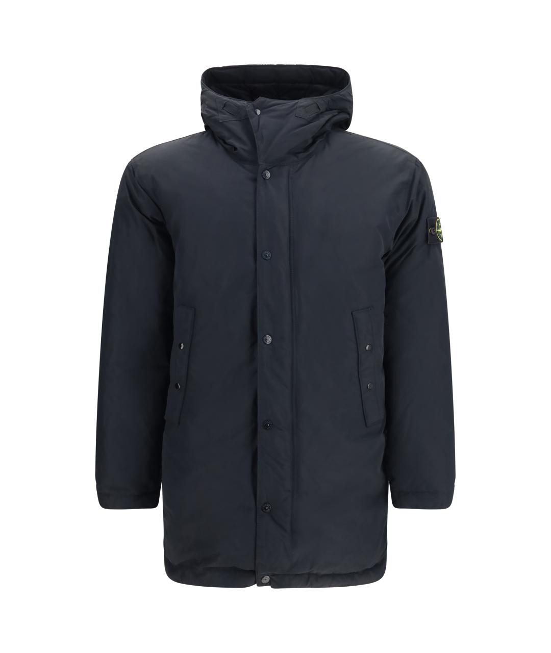 STONE ISLAND Черная полиэстеровая парка, фото 1