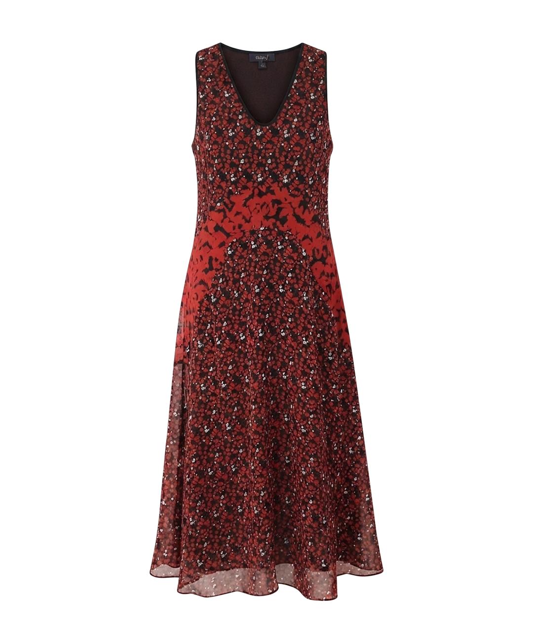 MICHAEL KORS Красное шифоновое вечернее платье, фото 1