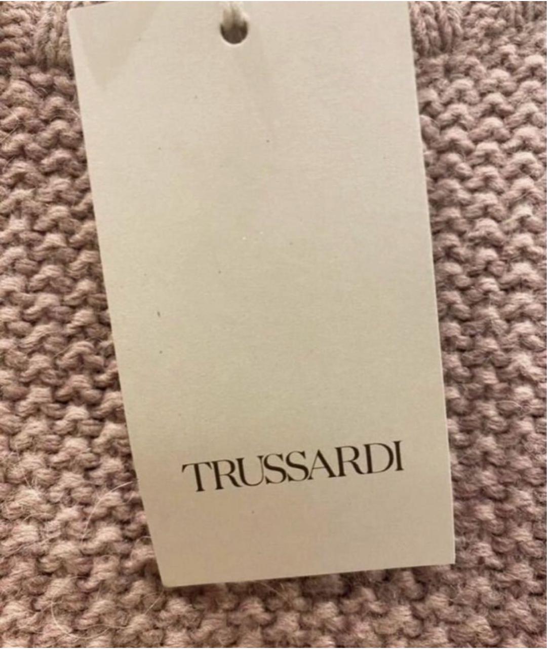 TRUSSARDI Розовый шерстяной джемпер / свитер, фото 5