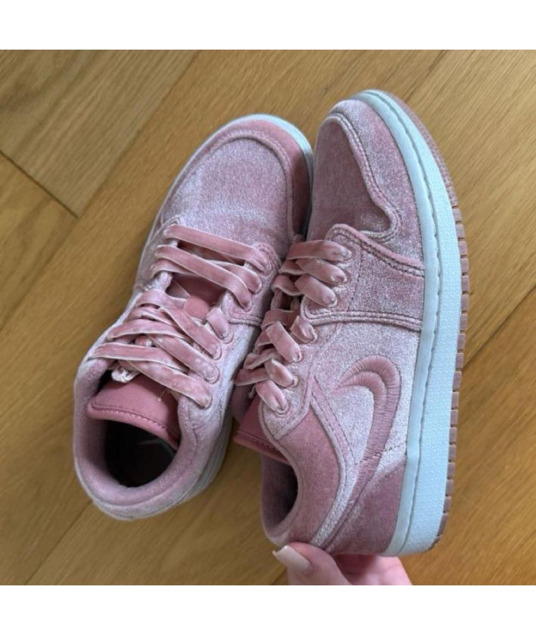 NIKE Розовые бархатные кеды, фото 2