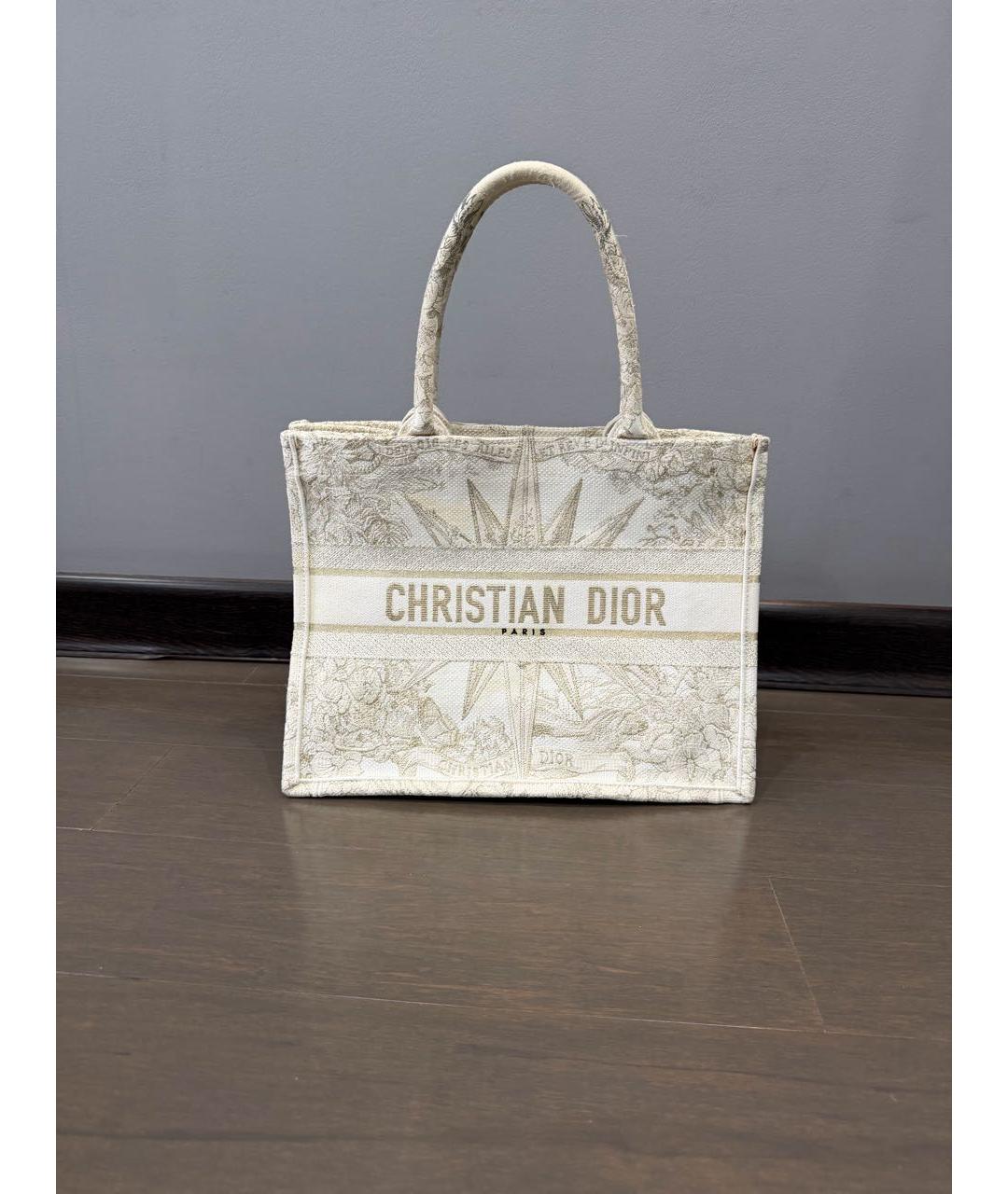 CHRISTIAN DIOR Бежевая пляжная сумка, фото 6