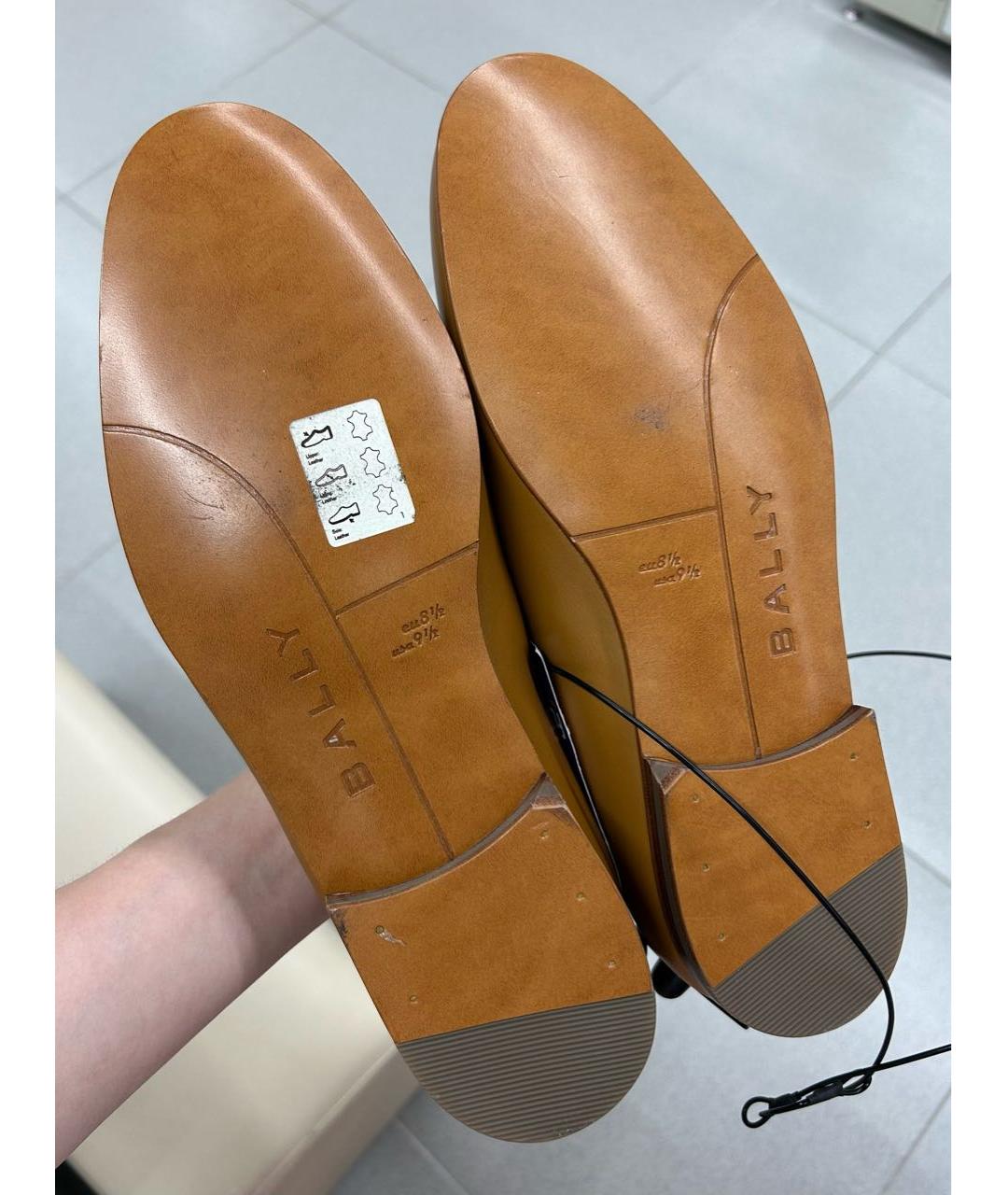 BALLY Коричневые кожаные лоферы, фото 4
