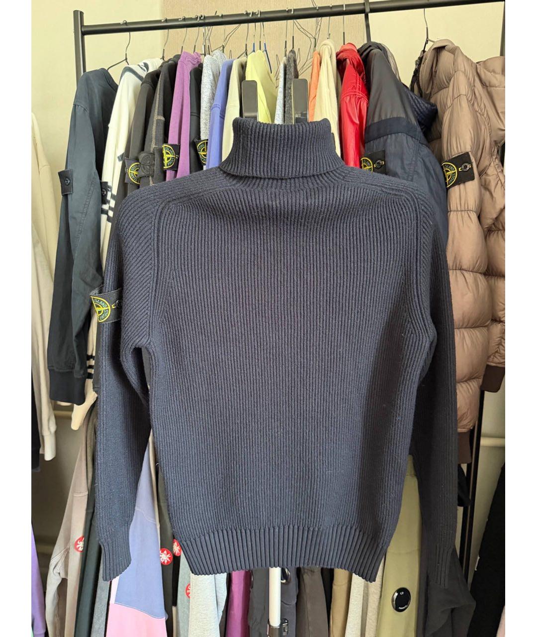 STONE ISLAND Черный хлопковый джемпер / свитер, фото 2
