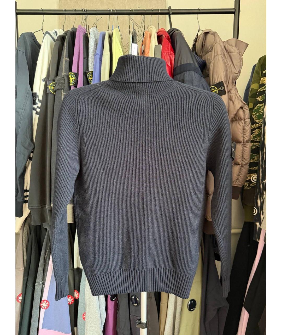 STONE ISLAND Черный хлопковый джемпер / свитер, фото 3