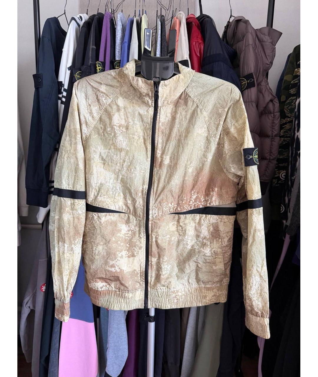 STONE ISLAND Хаки хлопковая куртка, фото 3