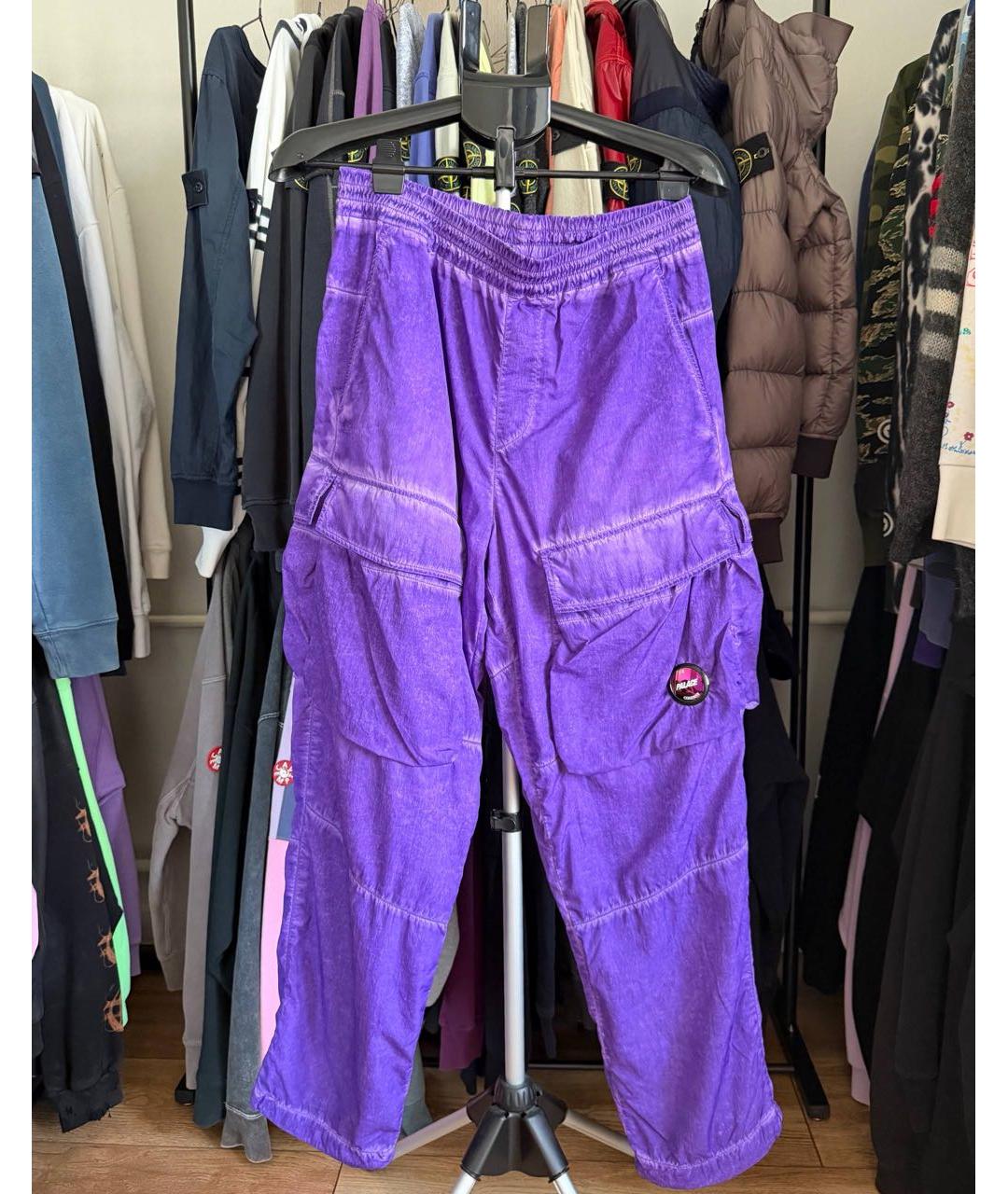 CP COMPANY Фиолетовые нейлоновые повседневные брюки, фото 3