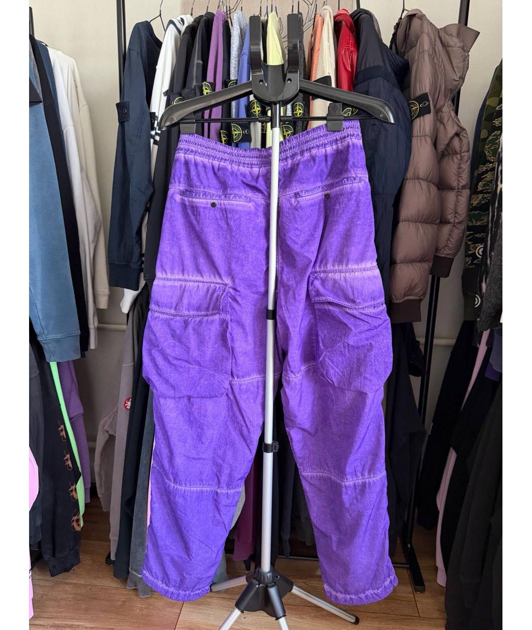 CP COMPANY Фиолетовые нейлоновые повседневные брюки, фото 2