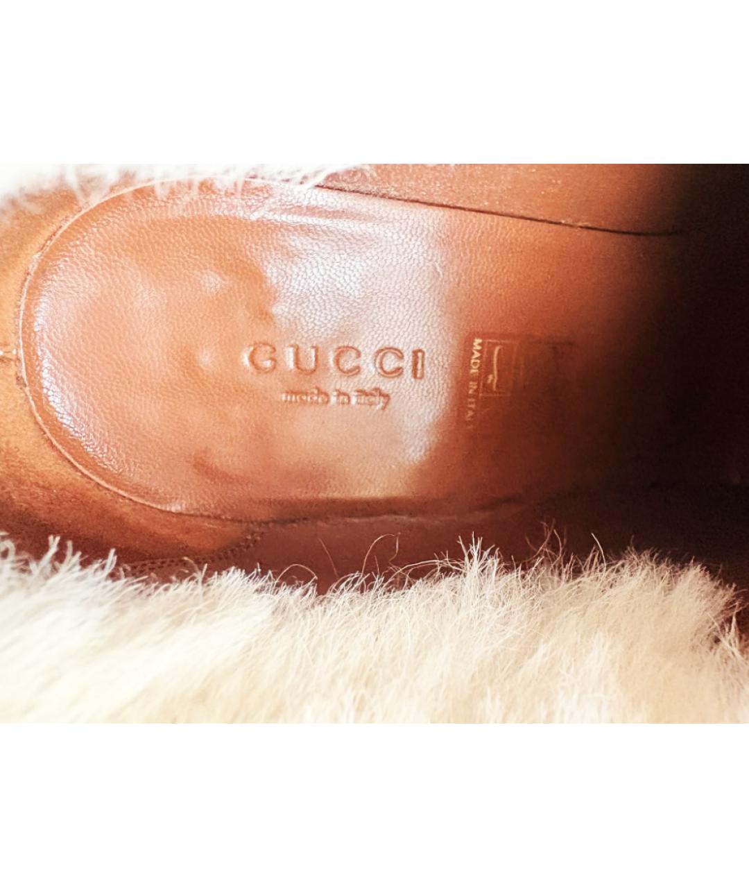 GUCCI Коричневые кожаные ботильоны, фото 7