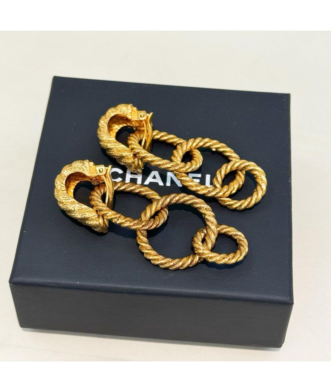 CHANEL Золотые серьги, фото 3