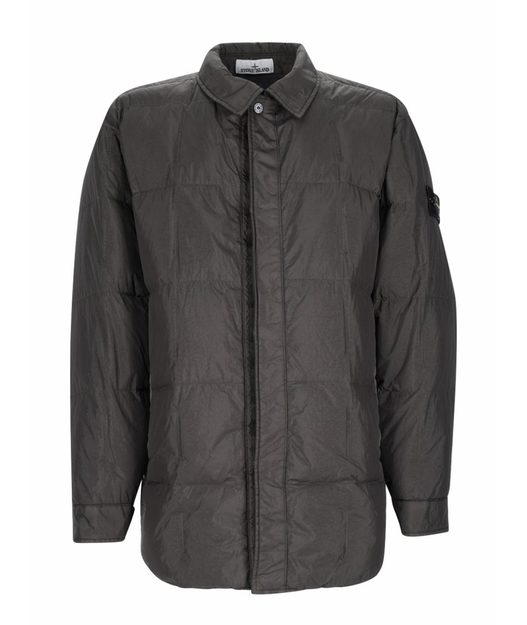 STONE ISLAND Серая полиамидовая куртка, фото 1
