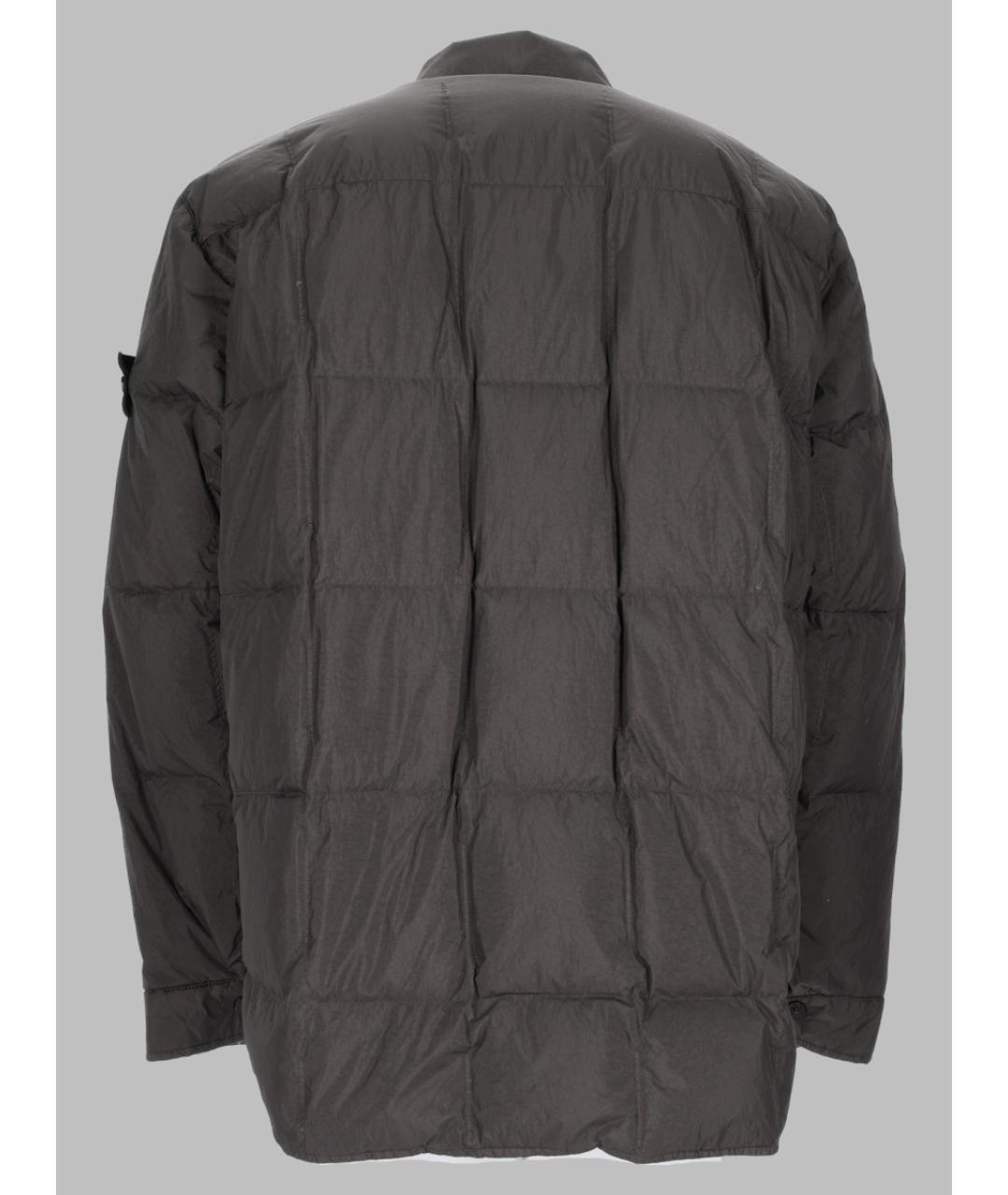 STONE ISLAND Серая полиамидовая куртка, фото 2