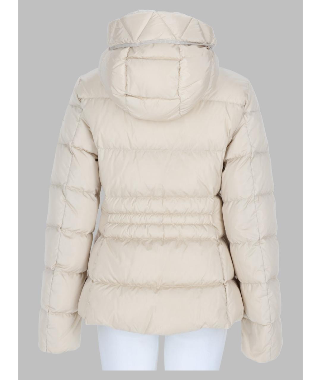 MONCLER Бежевый полиамидовый пуховик, фото 2