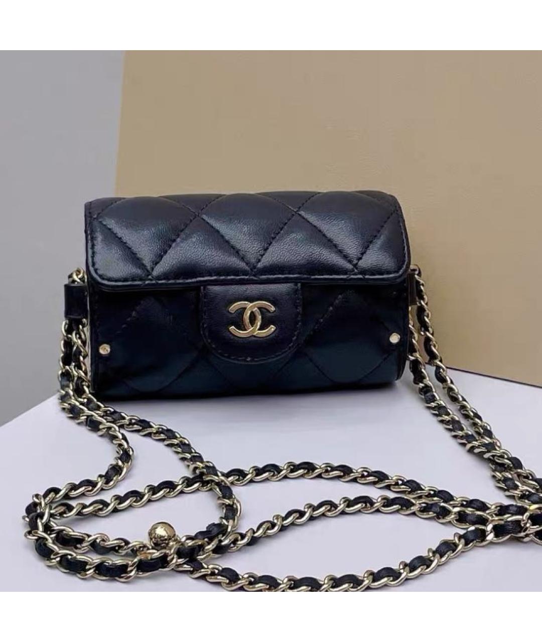 CHANEL Черная сумка через плечо, фото 5