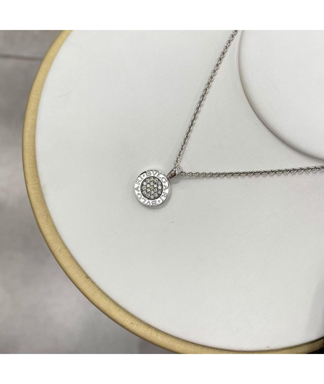 BVLGARI Серебряный кулон из белого золота, фото 3