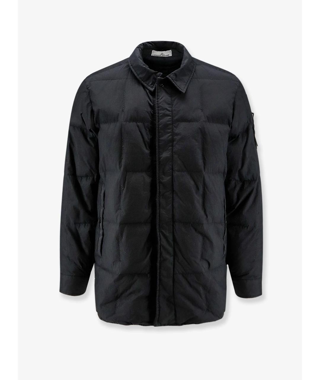 STONE ISLAND Черная полиамидовая куртка, фото 4