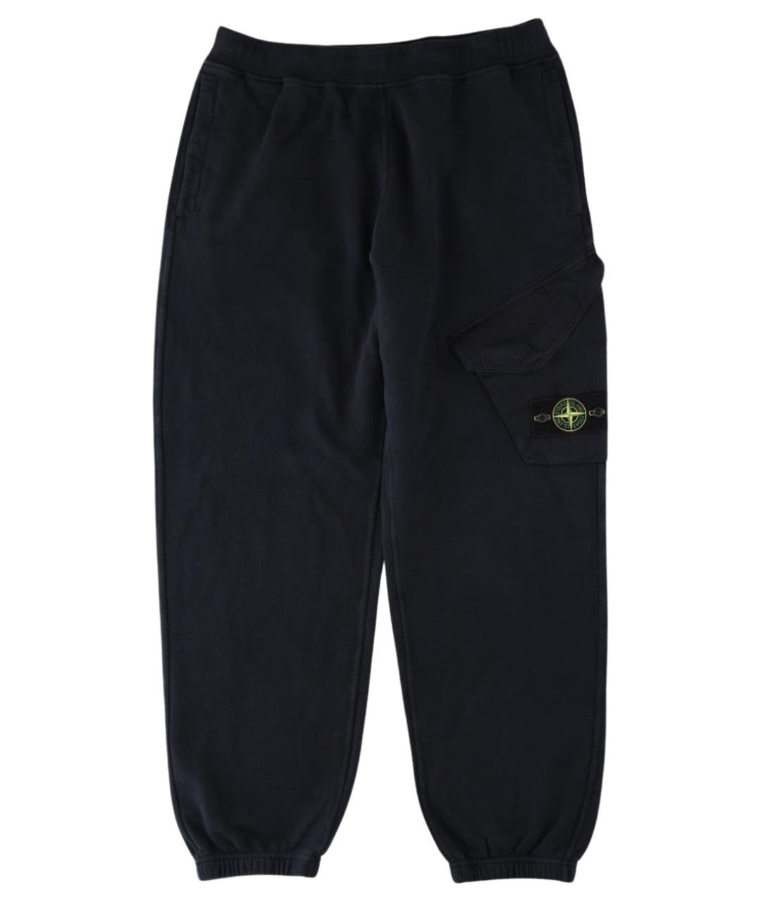 STONE ISLAND Синие хлопковые повседневные брюки, фото 1