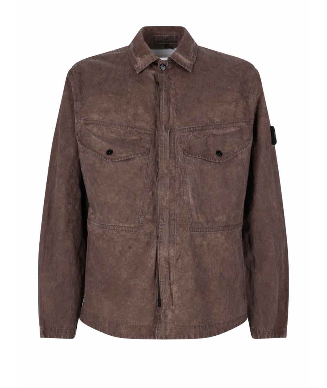 STONE ISLAND Серая хлопковая кэжуал рубашка, фото 1