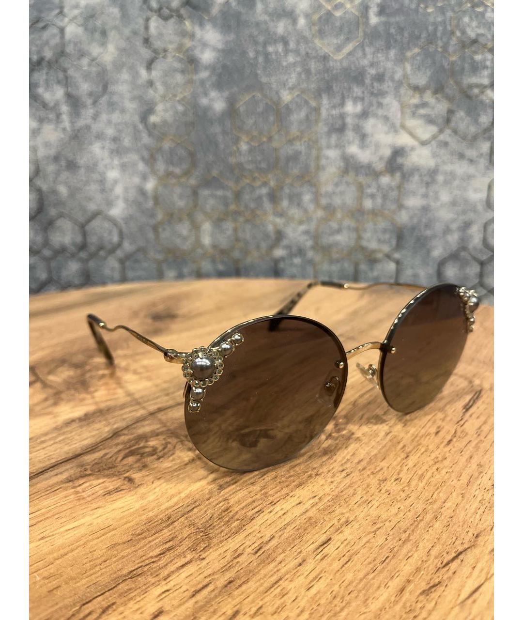 MIU MIU Серые пластиковые солнцезащитные очки, фото 2