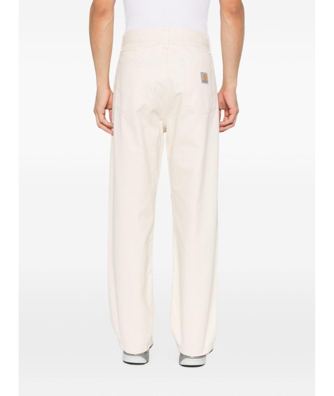 CARHARTT WIP Бежевые хлопковые повседневные брюки, фото 5