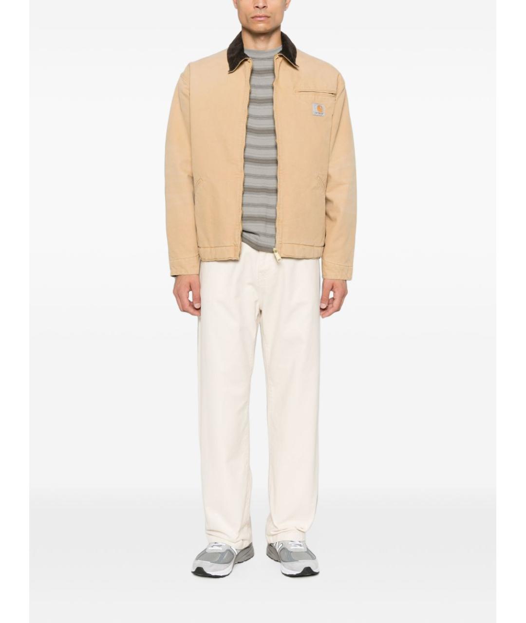 CARHARTT WIP Бежевые хлопковые повседневные брюки, фото 2