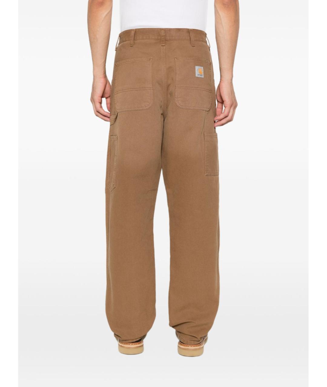 CARHARTT WIP Коричневые хлопковые повседневные брюки, фото 5