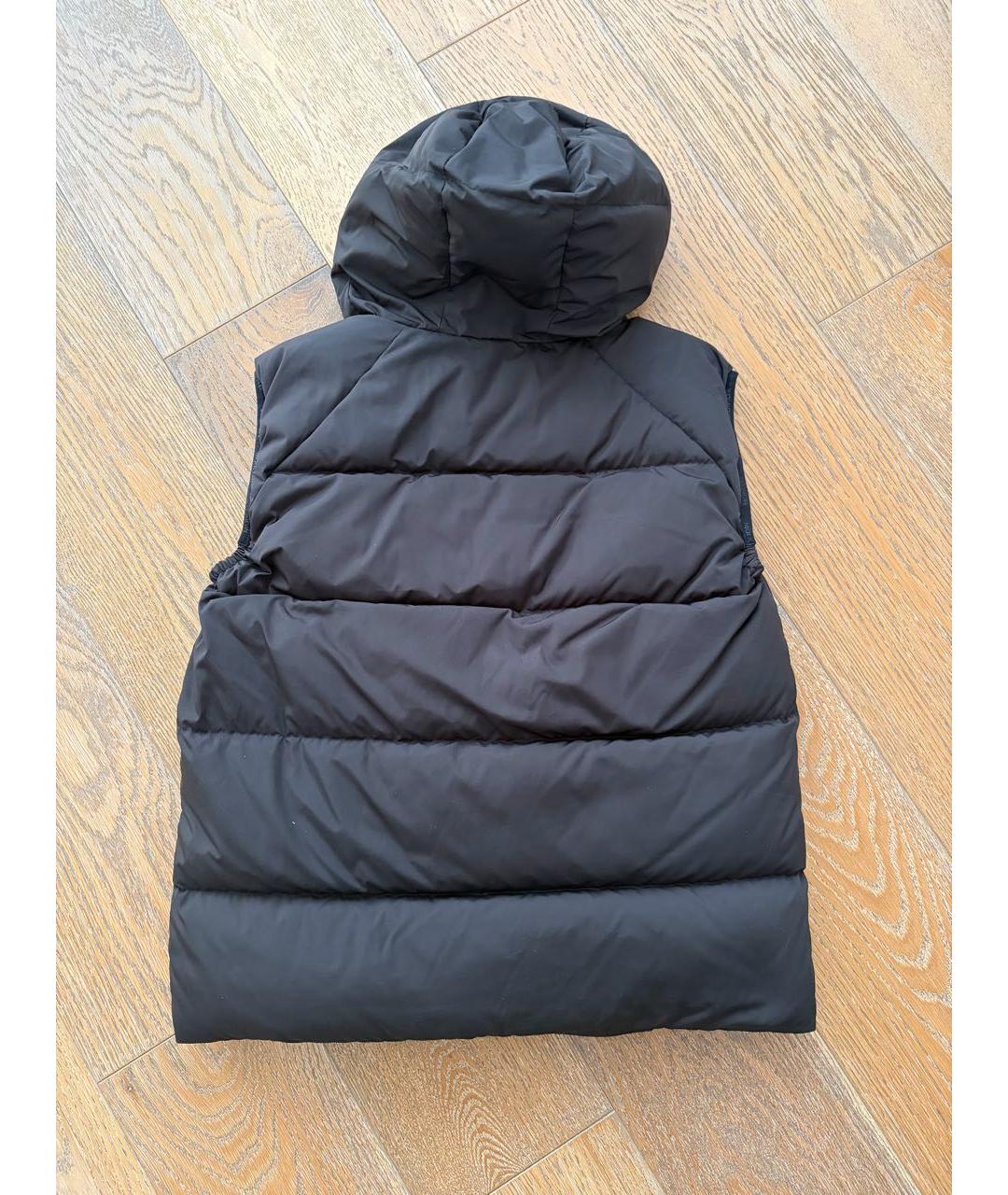 MONCLER Черный синтетический жилет, фото 2