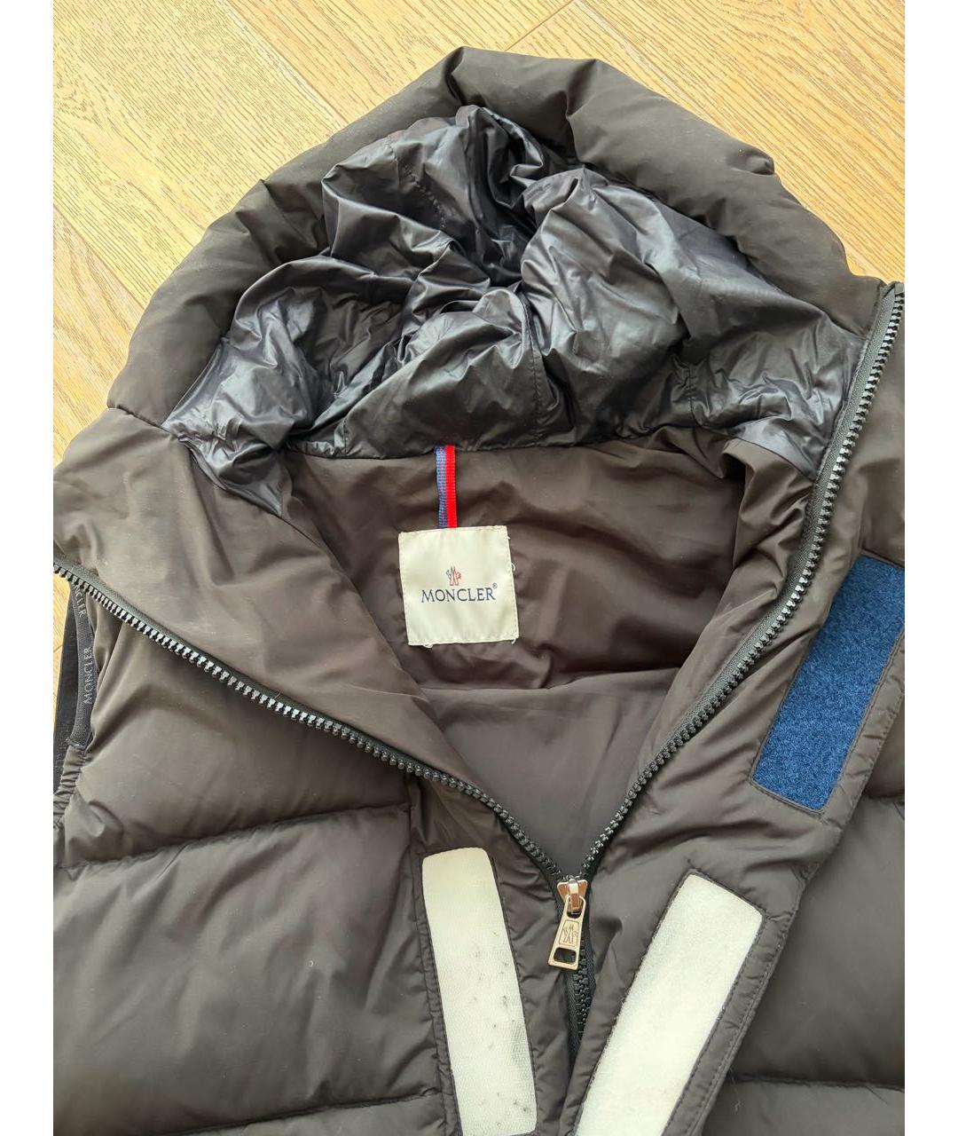 MONCLER Черный синтетический жилет, фото 3