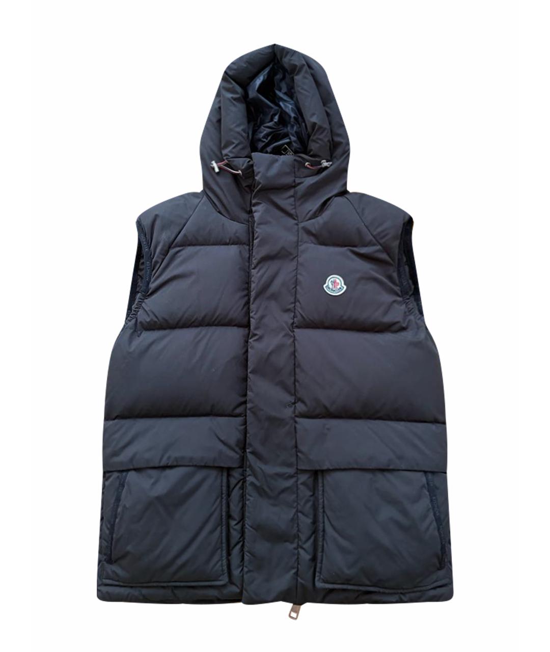 MONCLER Черный синтетический жилет, фото 1