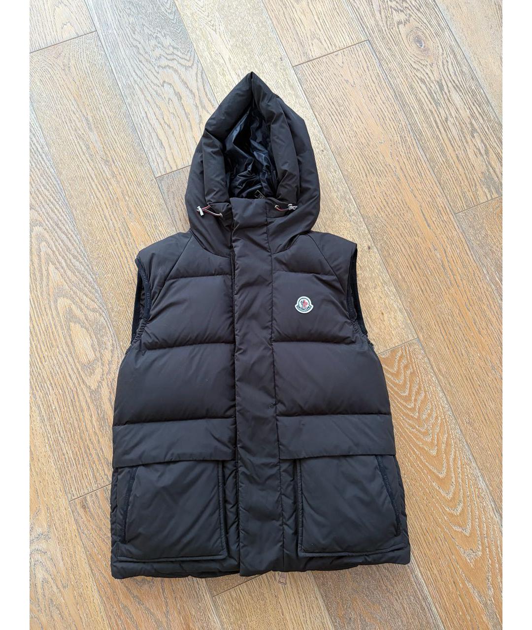 MONCLER Черный синтетический жилет, фото 5