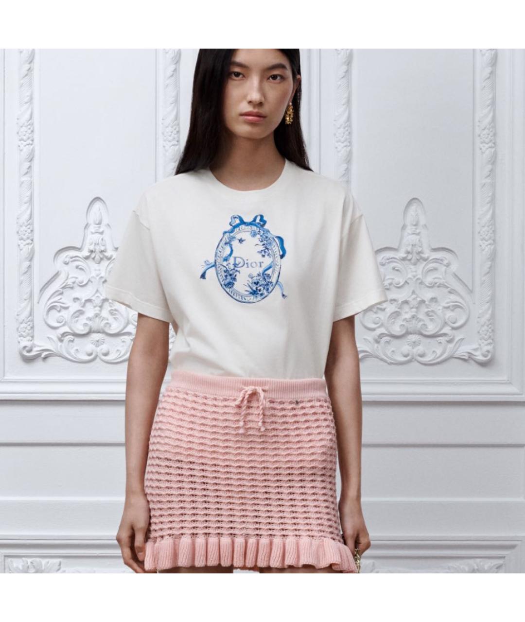 CHRISTIAN DIOR Белая хлопковая футболка, фото 3