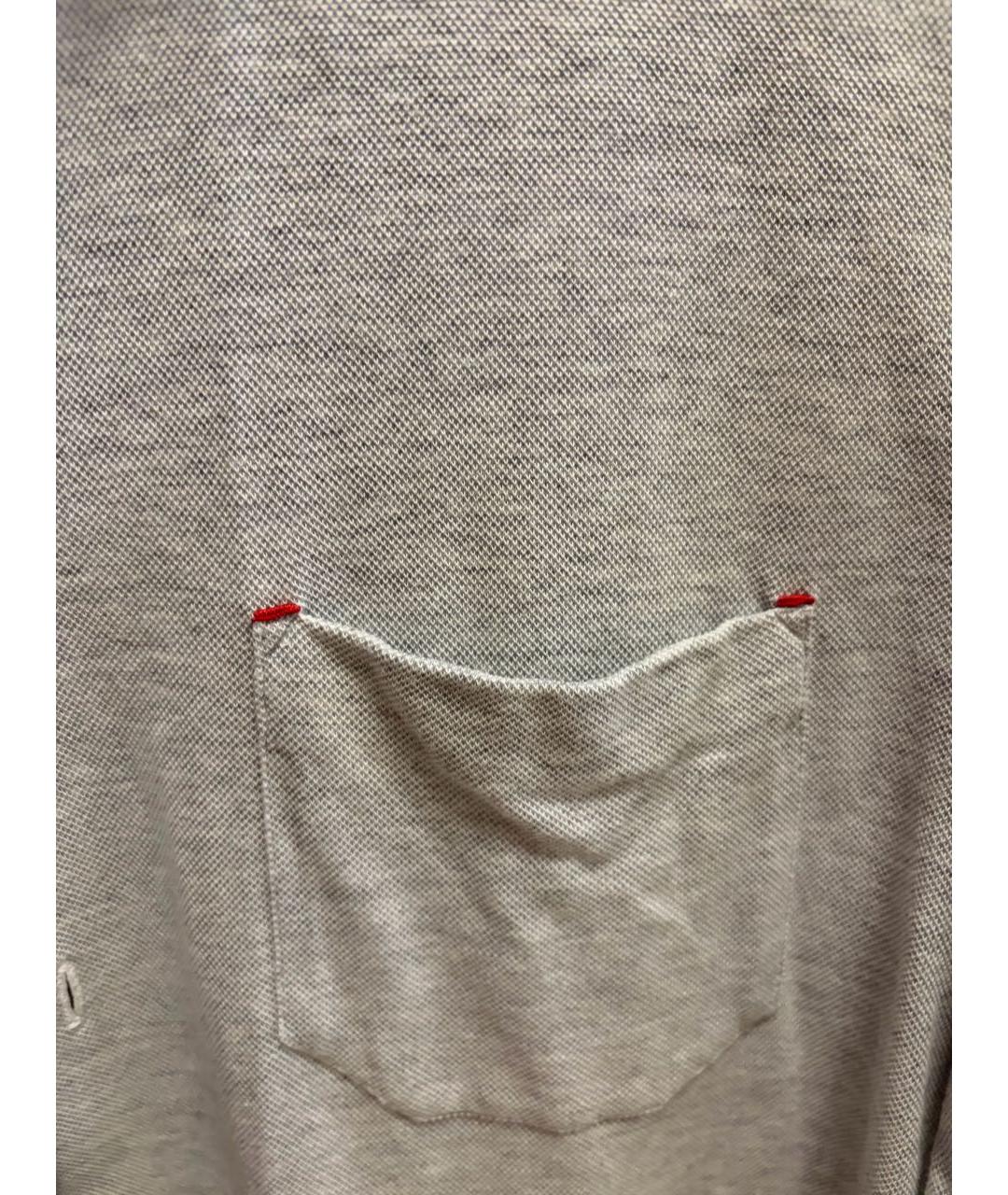 KITON Серая хлопковая кэжуал рубашка, фото 4