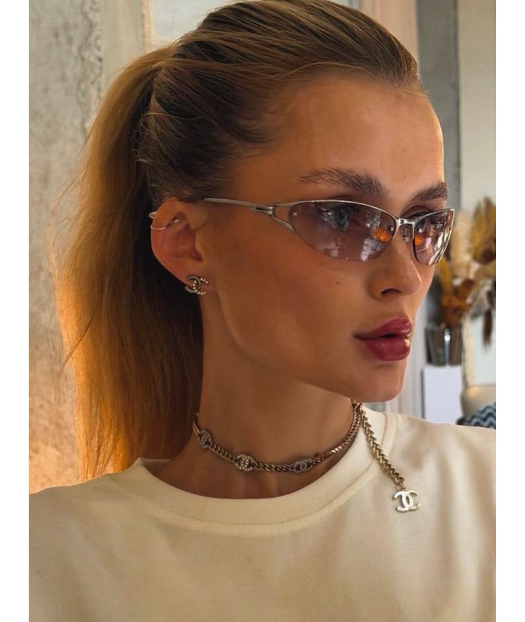 GENTLE MONSTER Серебряные металлические солнцезащитные очки, фото 8
