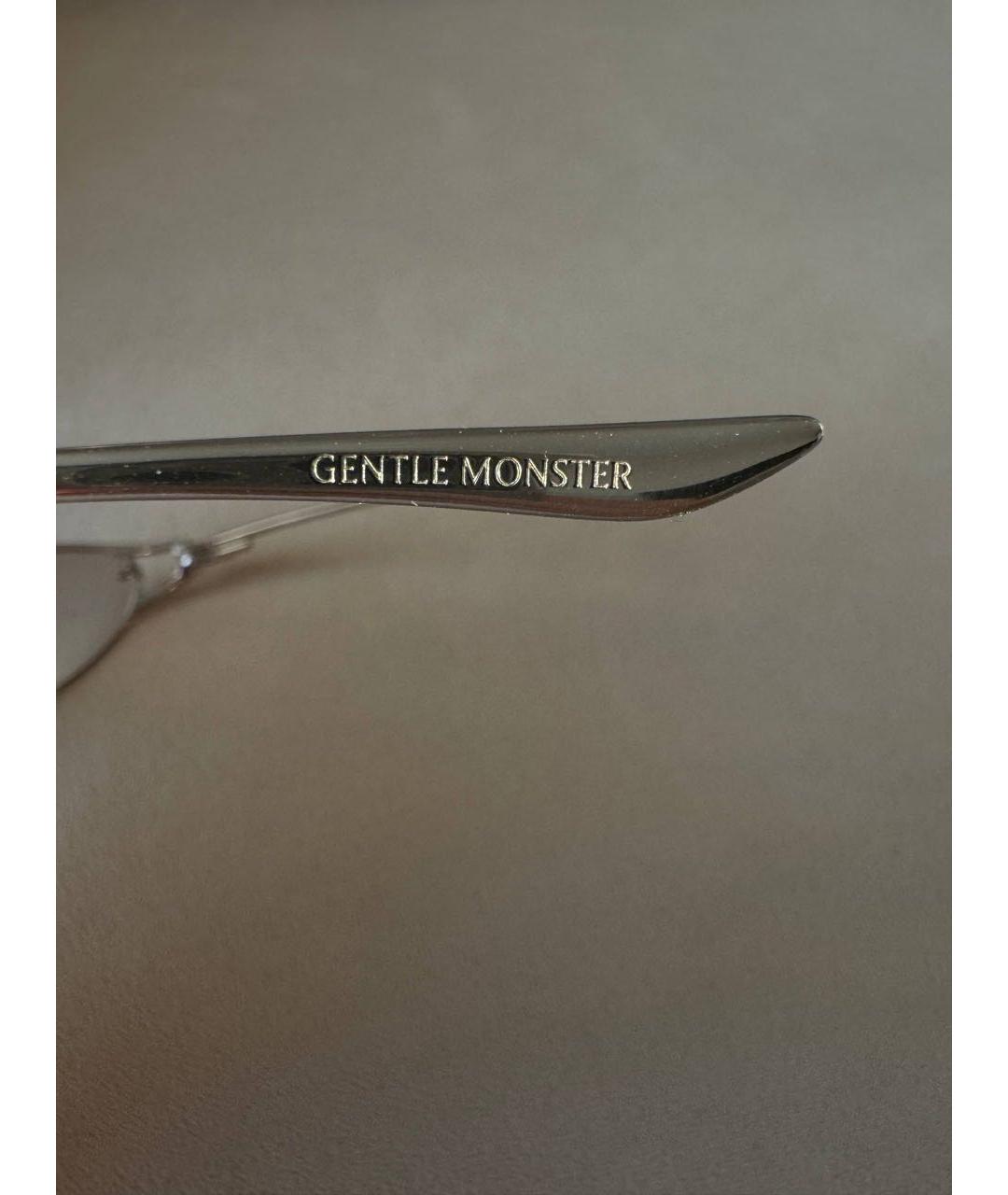 GENTLE MONSTER Серебряные металлические солнцезащитные очки, фото 5