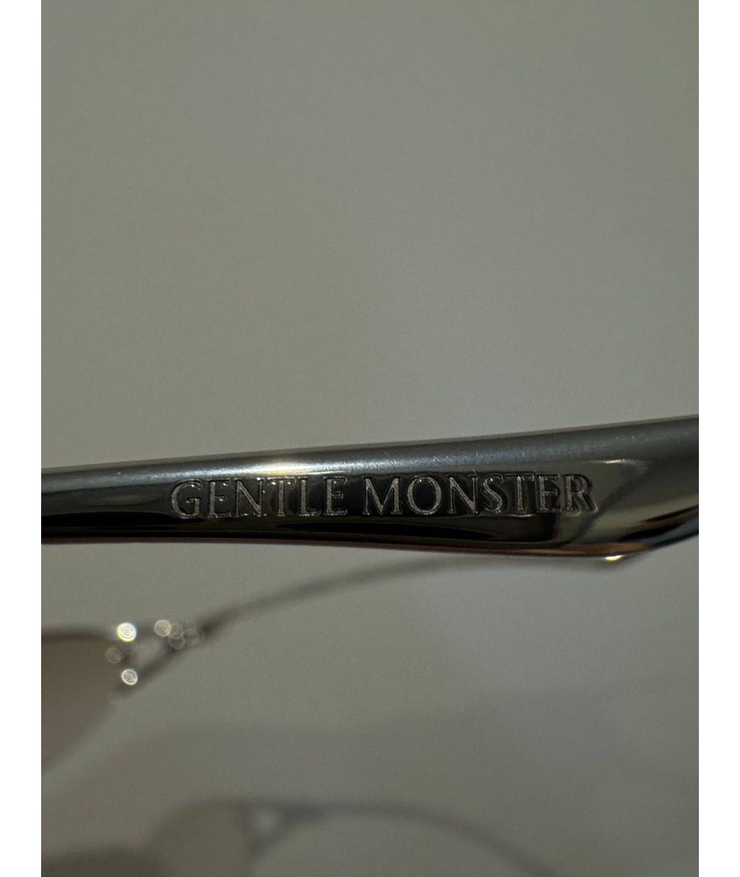 GENTLE MONSTER Серебряные металлические солнцезащитные очки, фото 4