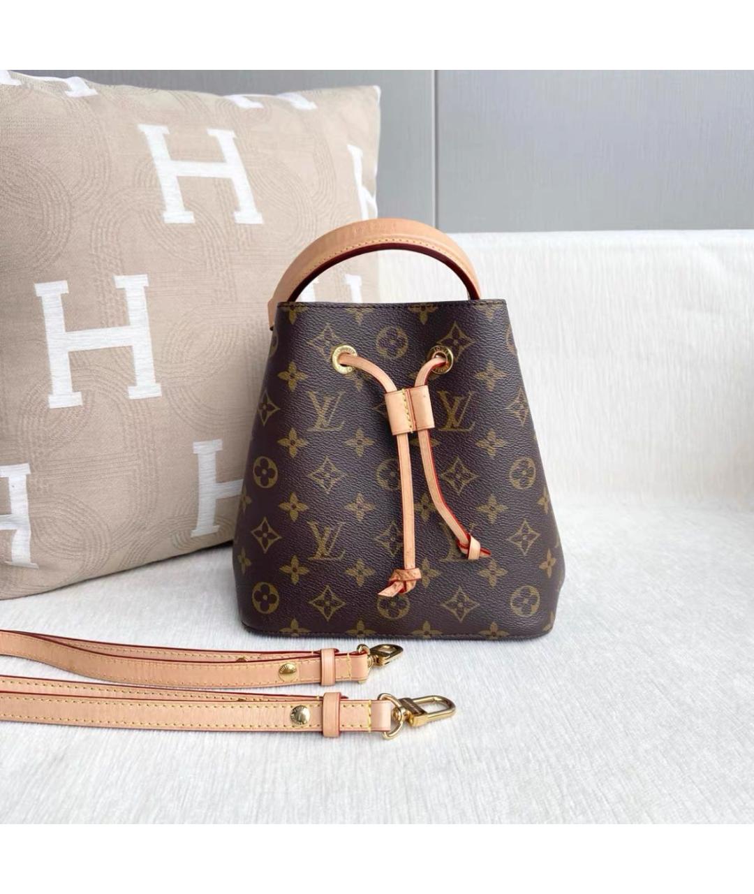 LOUIS VUITTON Коричневая сумка через плечо из канвы, фото 5