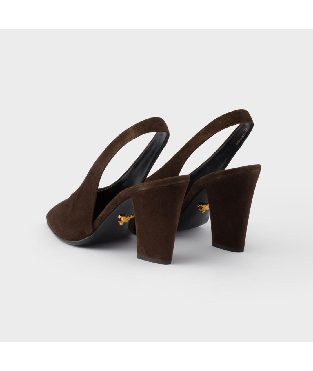 PRADA Коричневые замшевые туфли, фото 5