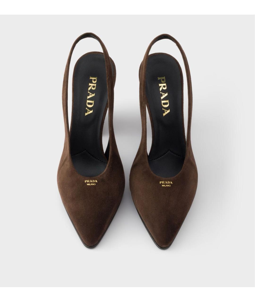 PRADA Коричневые замшевые туфли, фото 4
